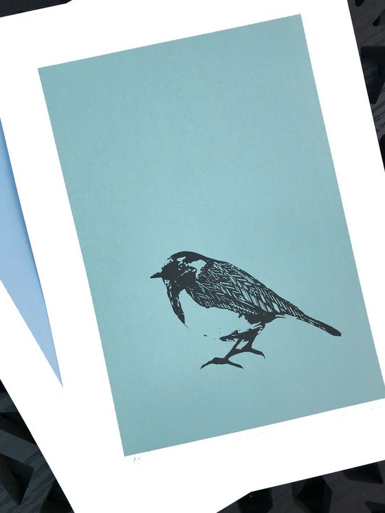 Sparrow screen print