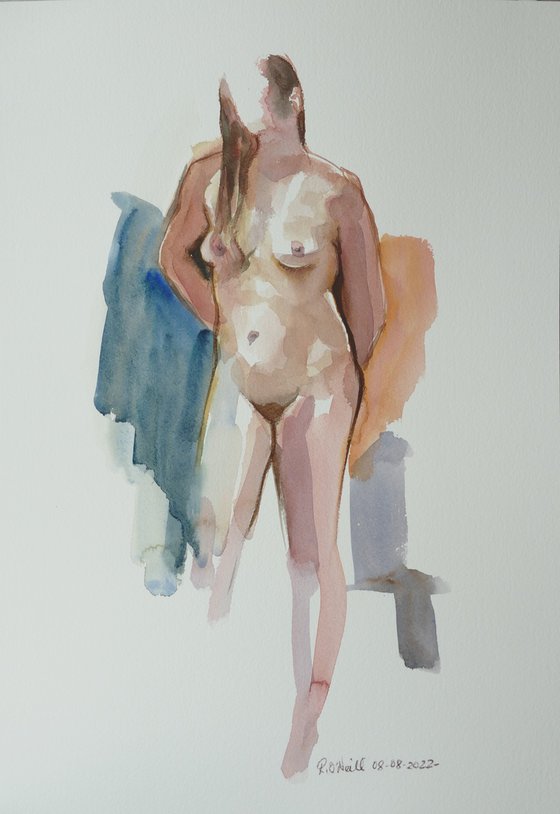 Standing female nude