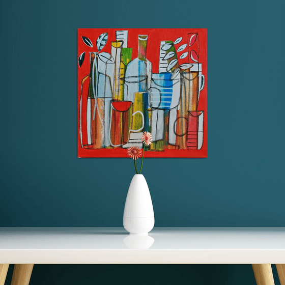 Still Life with Bottles VII
