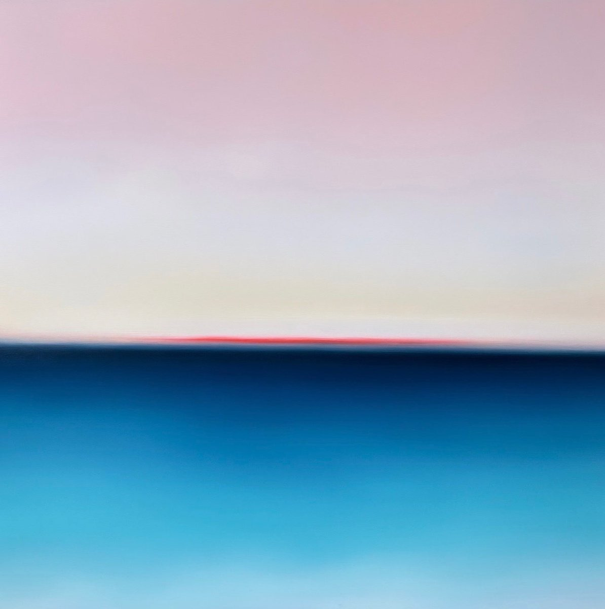 Surrealistic Landscape Oil Painting By Larissa Uvarova, 31 X 31", Deep Inside 78, Original Artwork