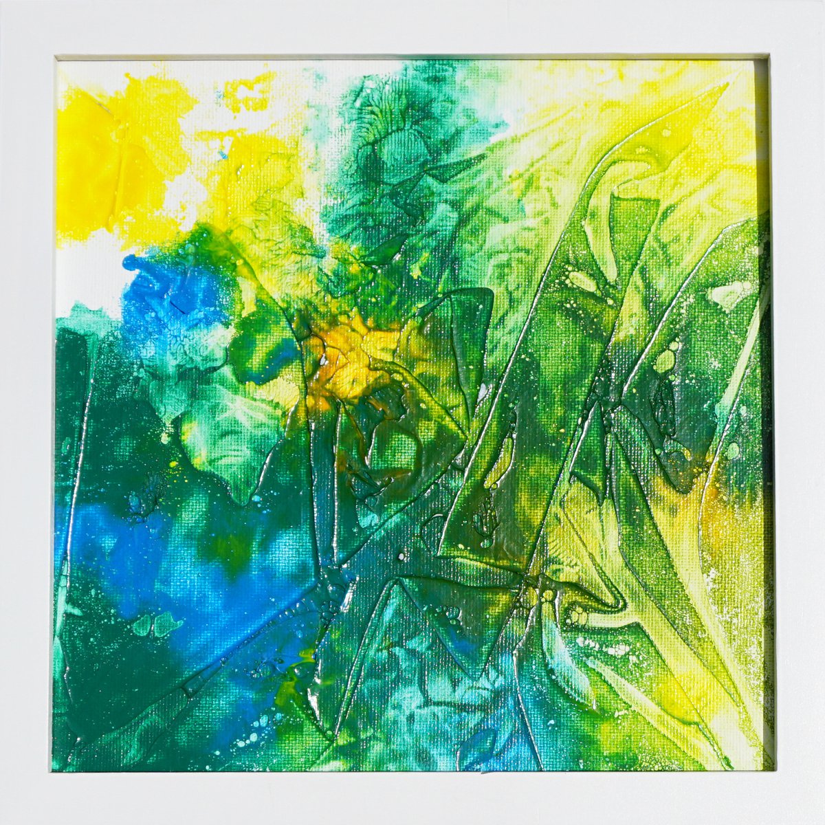 Abstract Acrylic Painting By Jelena B, 8 X 8, In May 1 8X8In 20X20Cm, Original Artwork