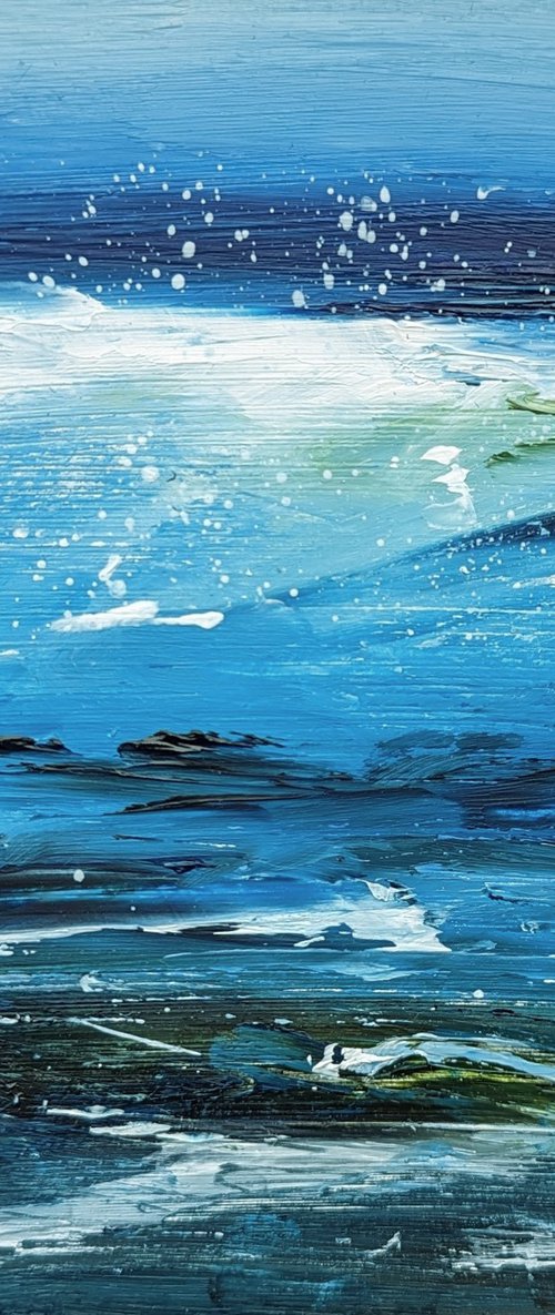 Miniature Wave Seascape #12 by Jo Earl