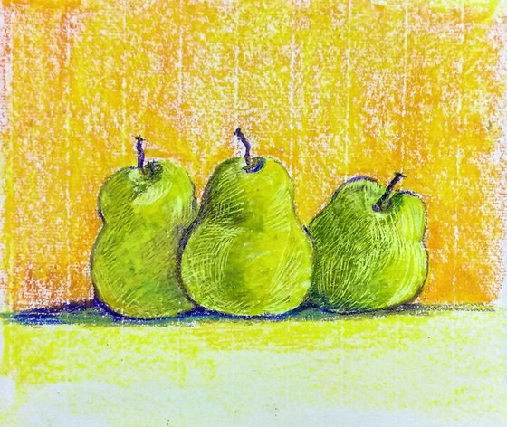 Three juicy pears