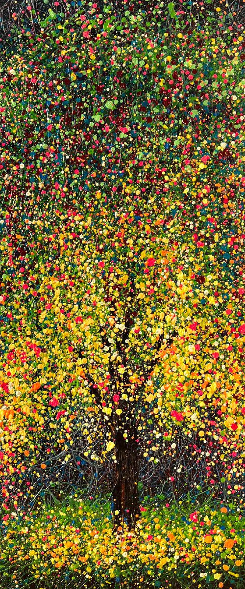 Golden Mosaic - Ready to Hang by Nadiia Antoniuk