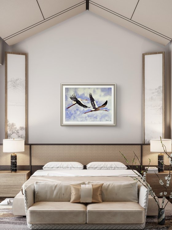 Strok Heron Wader Ardea Hern
