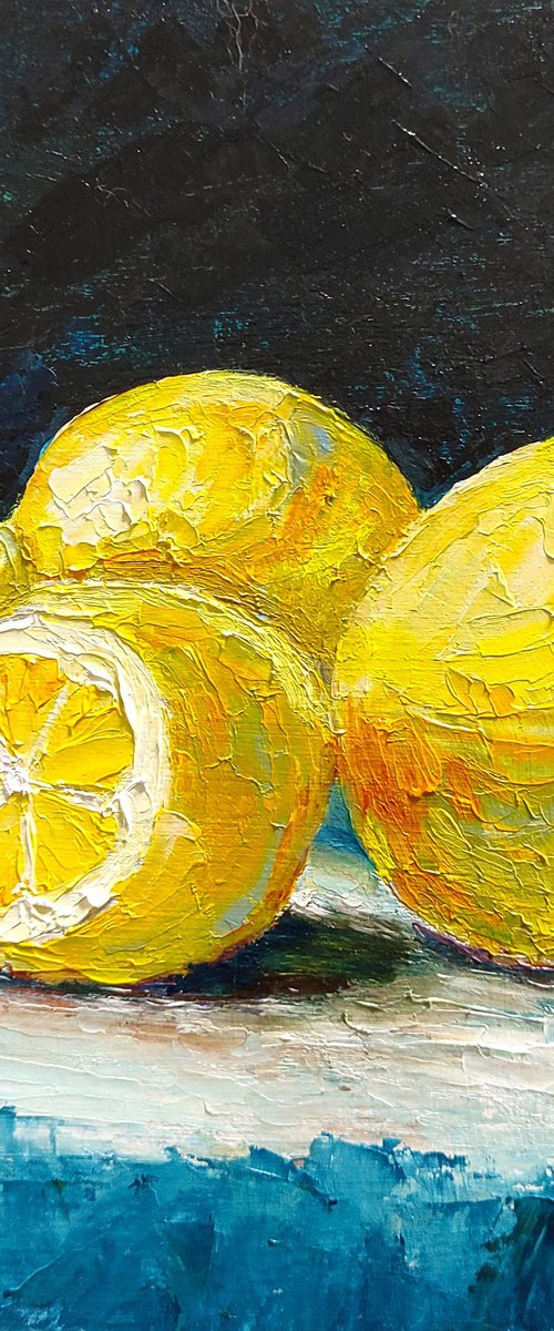 Still life of three lemons by Yulia Berseneva
