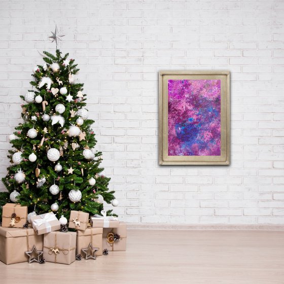 Bouquet in a blue vase