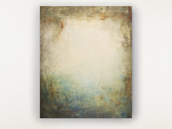 Blue Field 210214, minimalist abstract earth tones