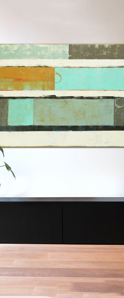 XL - Natural Lines Landscape - Abstract Large Painting - Ronald Hunter - 18A by Ronald Hunter