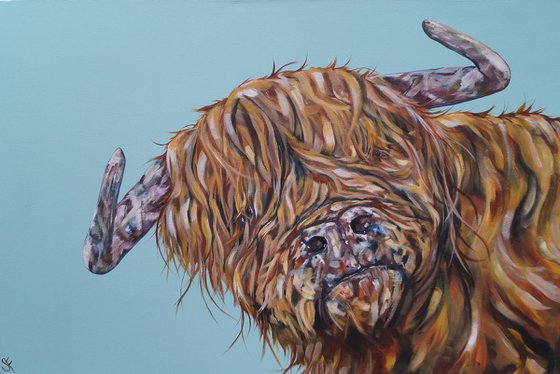 'Fergus McFringe' Highland Cow Original