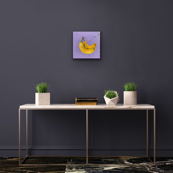 Bananas on purple