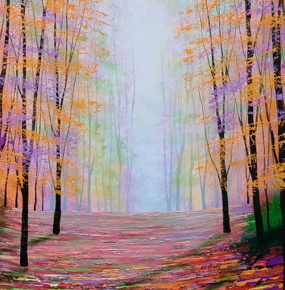 Shimmering Amber Glade