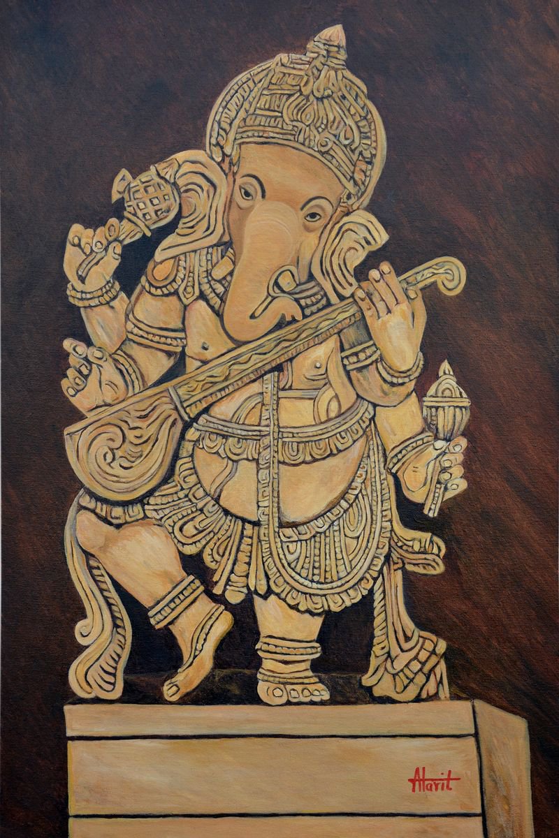 Ganesha Playing Veena by Ajay Harit