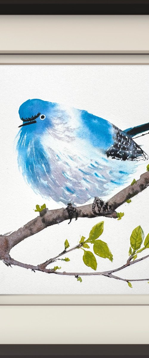 Blue-gray Gnatcatcher Bird by Yuliia Sharapova