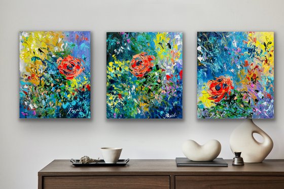 Bright, Bold and Beautiful - Triptych