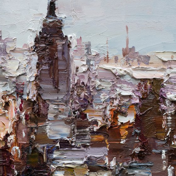 New York City - morning urban landscape painting