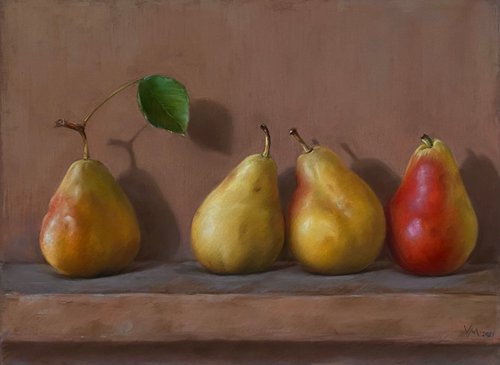 Honey pears by Maria Vasilevich
