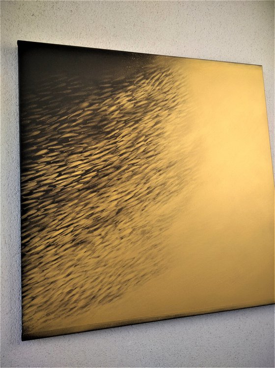 Fish nº85 / Extra large painting  #Gold series