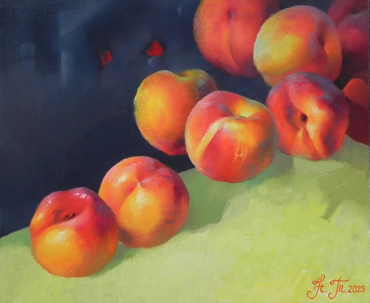 Impressionistic Still Life Oil Painting By Tetiana Novikova, 24 X 20", "Attraction To Light", Original Artwork