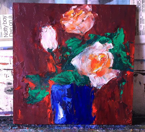 Just Roses Oil Floral Painting