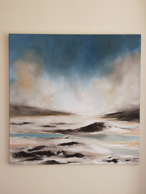 Ancient Geyser; large square canvas