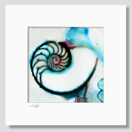 Secrets From The Deep 13 -  Mixed Media Nautilus Shell Painting by Kathy Morton Stanion