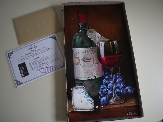 Wine Painting Realistic Art