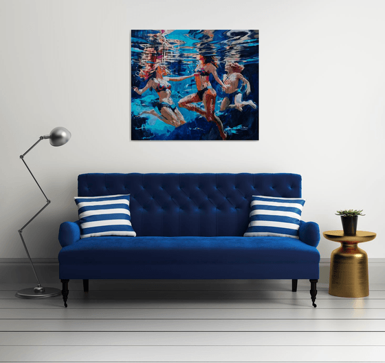 Beneath the touch of the waves