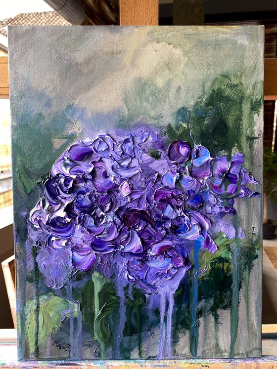 Hydrangea Study — Purple Bloom