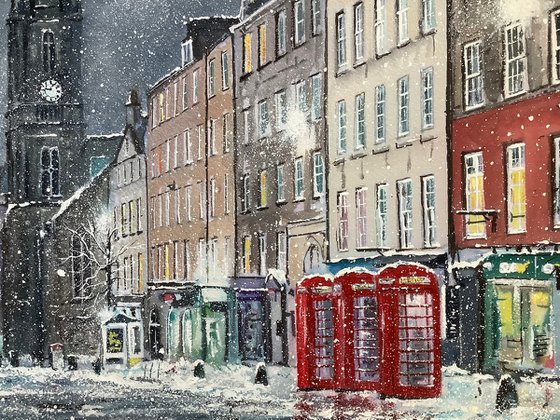 Edinburgh, winter in the Royal Mile