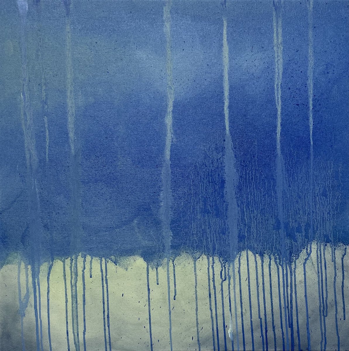 Abstract Oil Painting By Flora Butler, 24 X 24, Deluge, Original Artwork