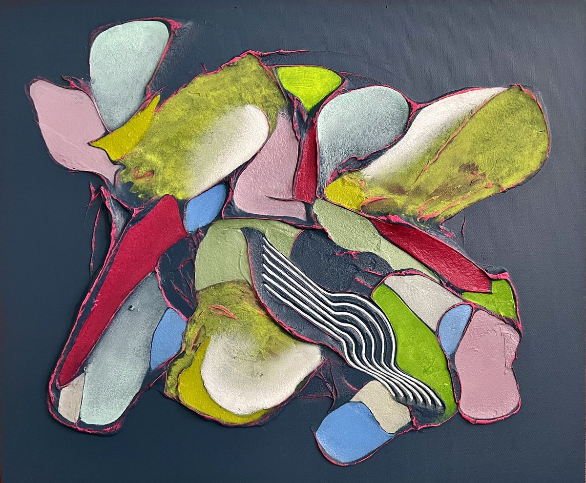 Abstract Painting By Caity Salamanca, 24 X 20, Life Of The Party, Original Artwork