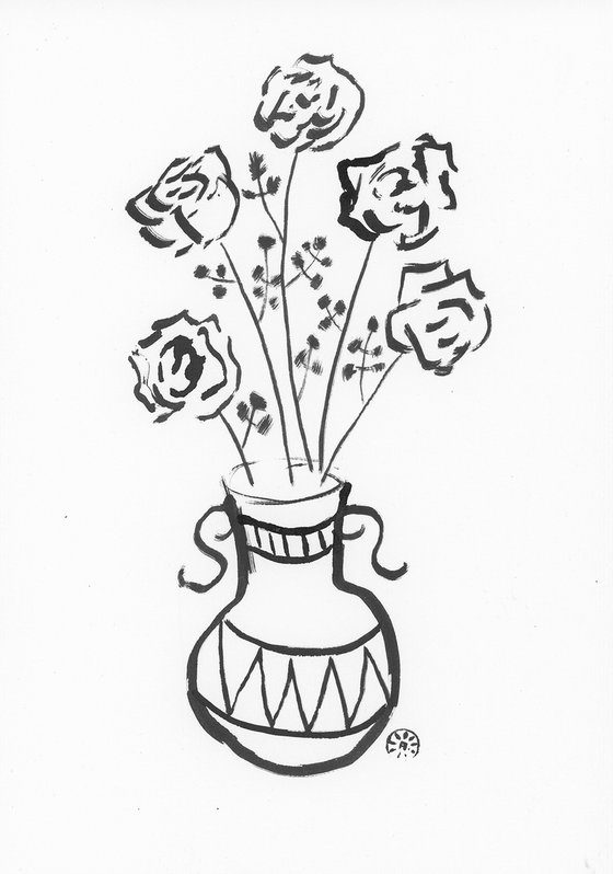 Roses In A Vase