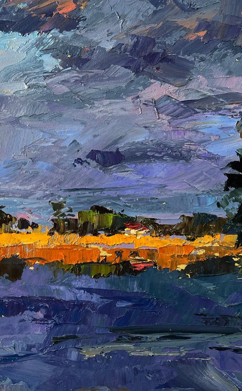 A River near a Field by Boris Serdyuk