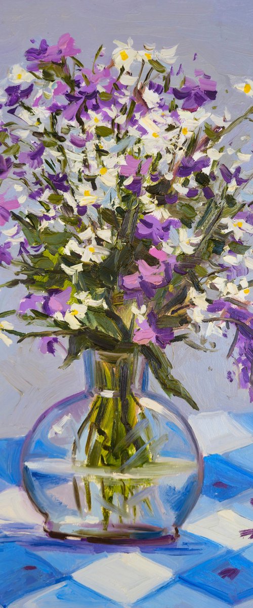 Blue Pelargoniums by Joan Mato