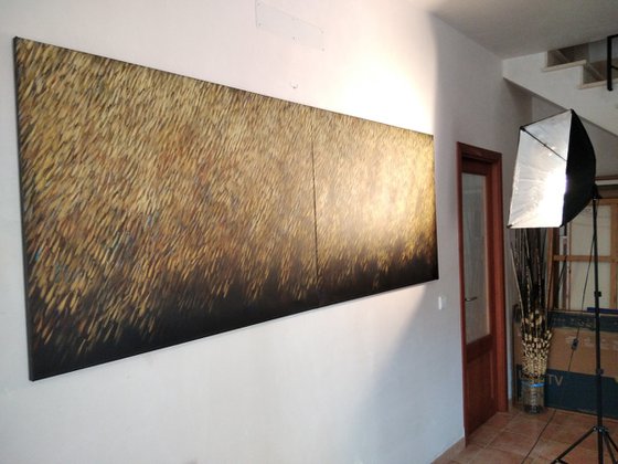 Fish nº87 / Extra large painting  #Gold series