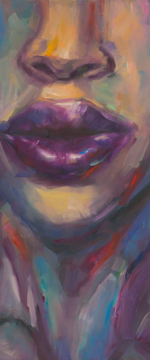 Gloss Female Close-up Lips by Anna Miklashevich