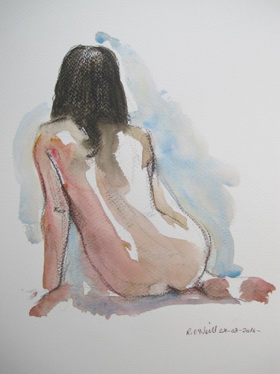 Seated female nude