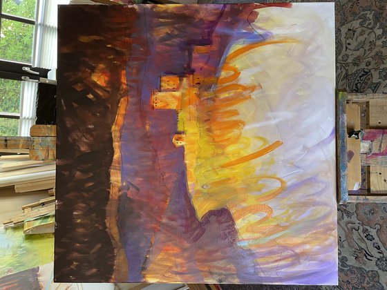 Burg Trifels bei Tagesanbruch