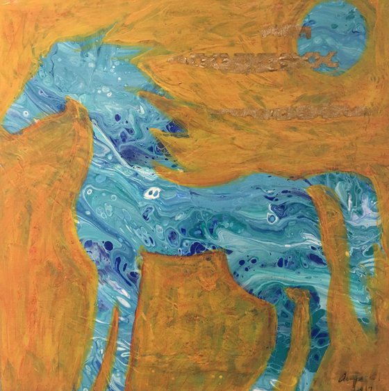 Free. Abstract horse