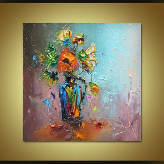 Flowers,  Oil painting, free shipping