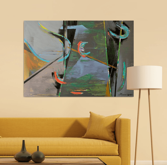 Big abstract - "Space abstract 2" - Abstraction - Geometric abstract - Bright abstract