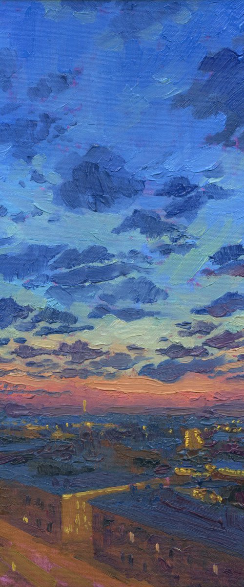 White nights sky city by Julia Logunova