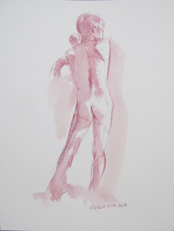 Standing male nude