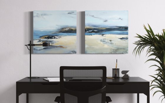 An impressionistic work "Coastal Dyptich"