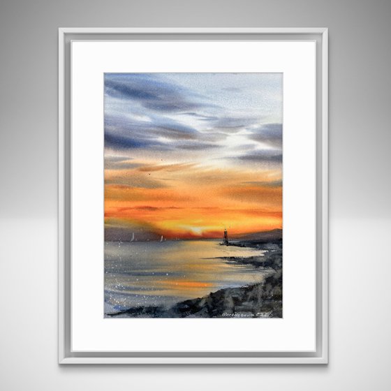 Lighthouse at sunset #2