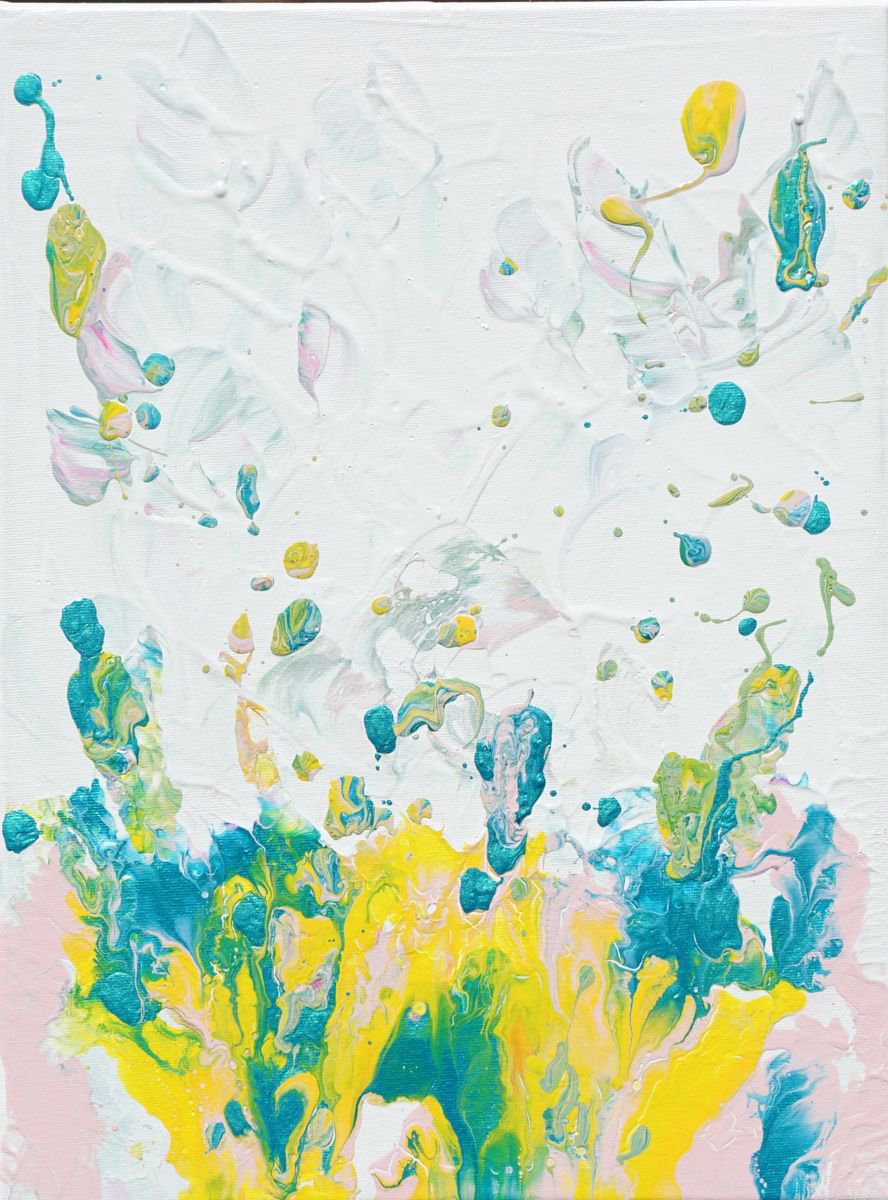 Organic Abstract Acrylic Painting By Jelena B, 16 X 20, Garden Thousand Dreams Me, Original Artwork