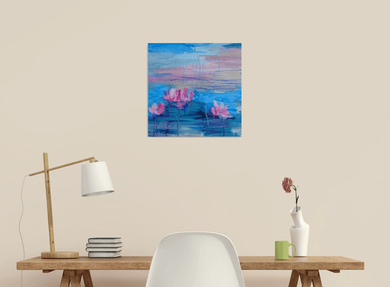 Golden Light on Lilies