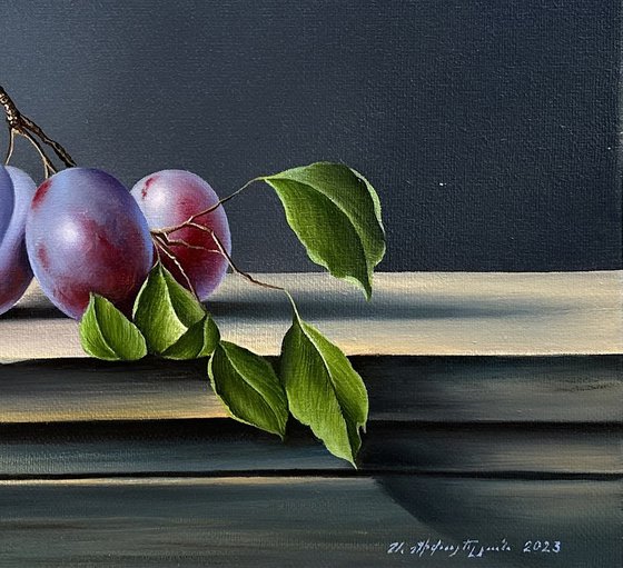 Still life -  plums