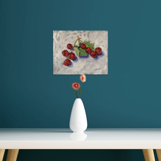 Red currant, berries still life